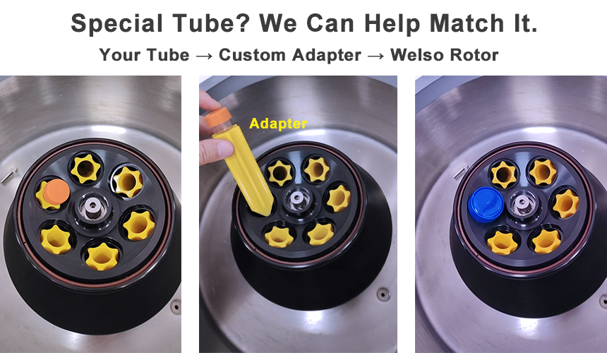 Custom Adapters for Your Centrifuge Tubes Custom Adapters for Your Centrifuge Tubes